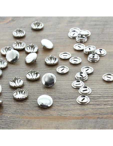 Box of 100 buttons to cover - 15 mm