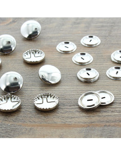 Box of 100 buttons to cover - 23 mm