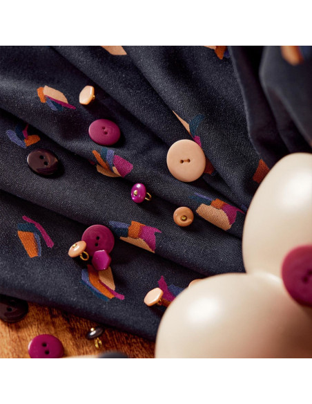 Beryl Night Viscose Fabric - Atelier Brunette