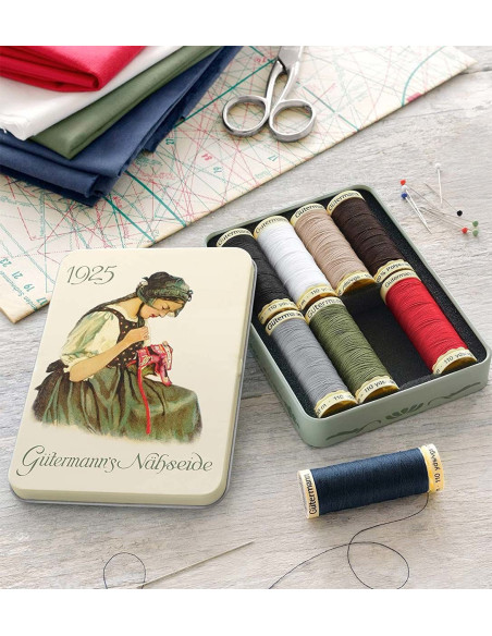 Box of 8 Nostalgie 1925 Gütermann polyester sewing threads