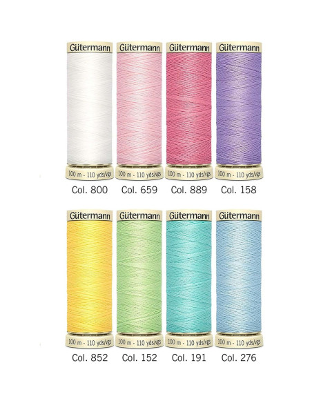 Box of 8 Nostalgie 1927 polyester sewing threads Gütermann