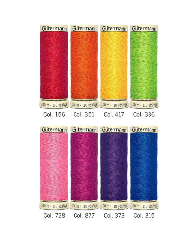 Box of 8 Nostalgie 1928 polyester sewing threads Gütermann