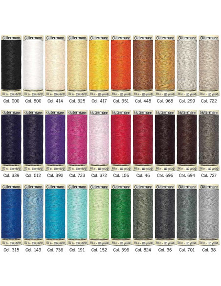Box of 30 Nostalgie 1930 polyester sewing threads by Gütermann