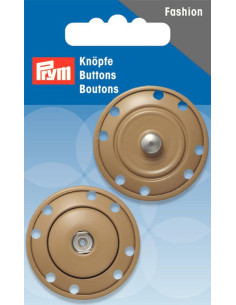 35 mm sew-on snap button - Beige