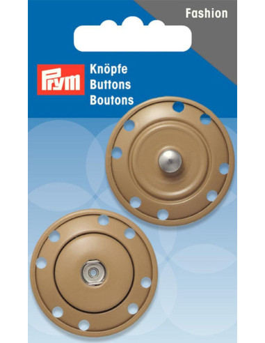 35 mm sew-on snap button - Beige