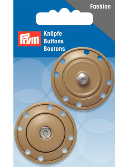 35 mm sew-on snap button - Beige