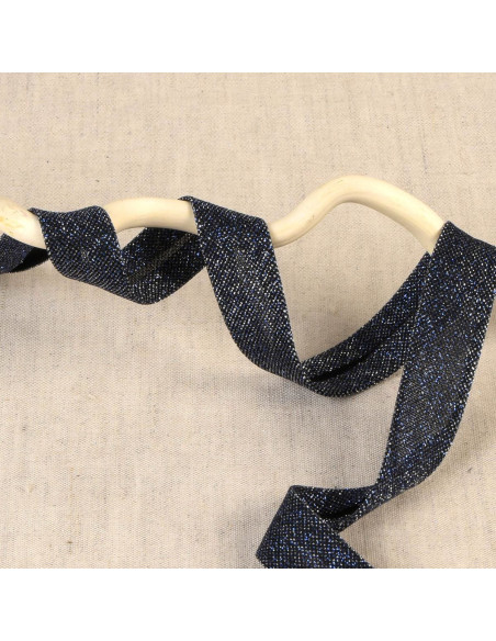 Glitter bias - Navy blue
