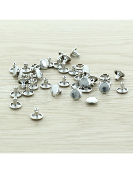 Pack of 100 economical 9 mm rivets - Silver