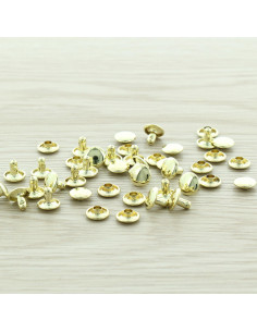 Pack of 100 economical 9 mm rivets - Gold
