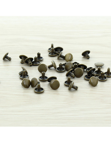 Pack of 100 economical 9 mm rivets - Bronze