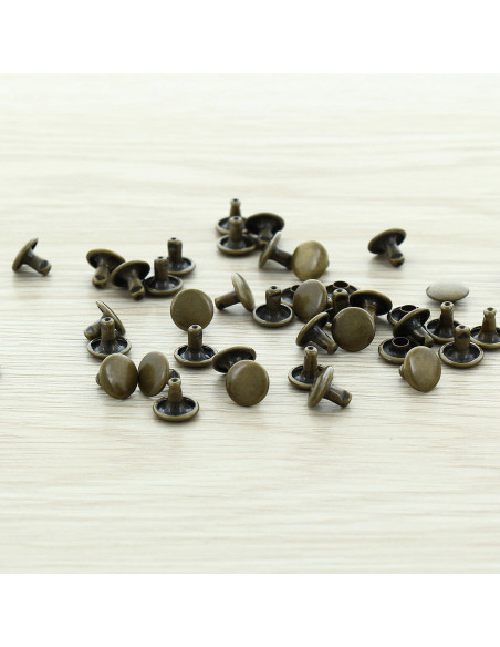 Pack of 100 economical 9 mm rivets - Bronze