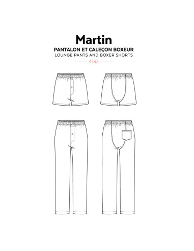 Martin Pants and Boxer Briefs Pattern - Jalie 4132