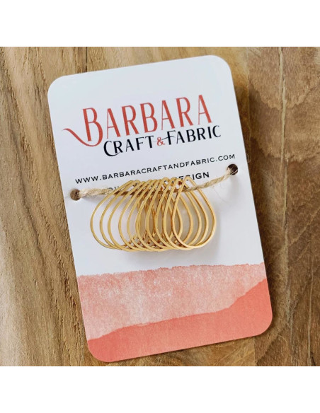 Set of 10 stitch marker rings - Golden Drops
