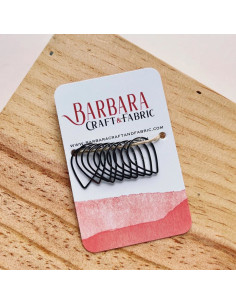 Set of 10 stitch marker rings - Black drops