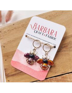 Set of 2 stitch marker rings - Bees