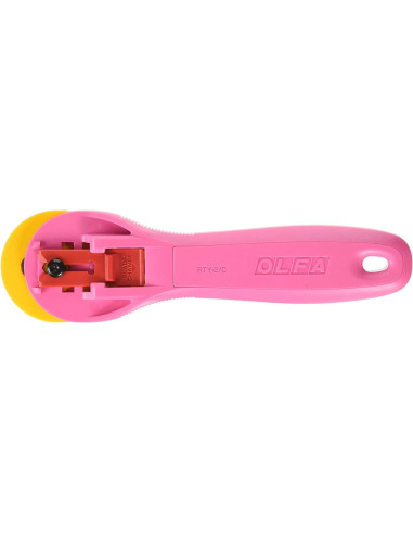 Ergonomic Pink Olfa 45mm Rotary Cutter
