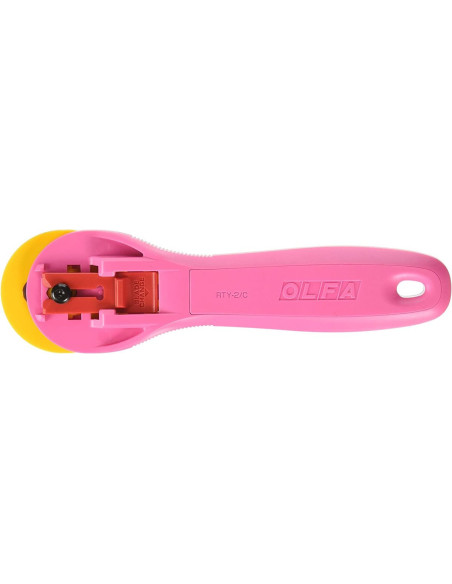 Ergonomic Pink Olfa 45mm Rotary Cutter