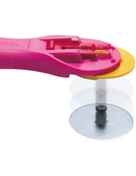 Ergonomic Pink Olfa 45mm Rotary Cutter