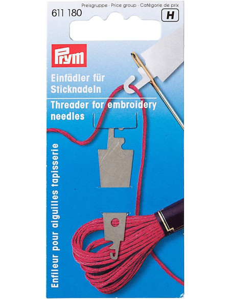 Needle threader for tapestry needles