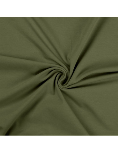 Cotton jersey fabric - Khaki