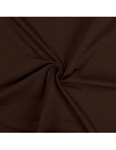 Dark brown cotton jersey fabric
