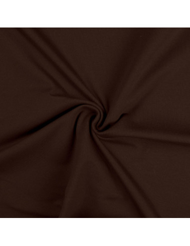 Dark brown cotton jersey fabric
