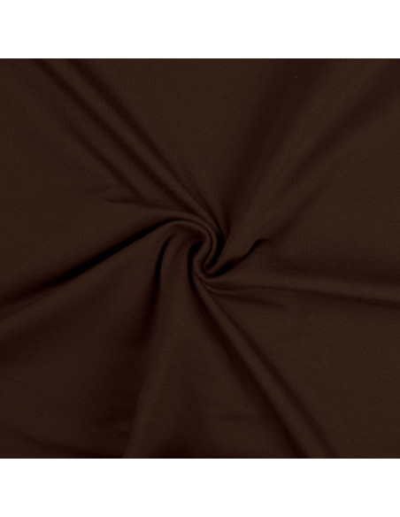 Dark brown cotton jersey fabric