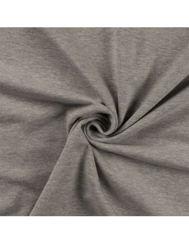 Light heather gray cotton jersey fabric