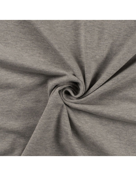 Light heather gray cotton jersey fabric