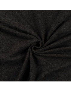 Dark heather gray cotton jersey fabric