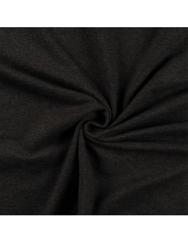 Dark heather gray cotton jersey fabric