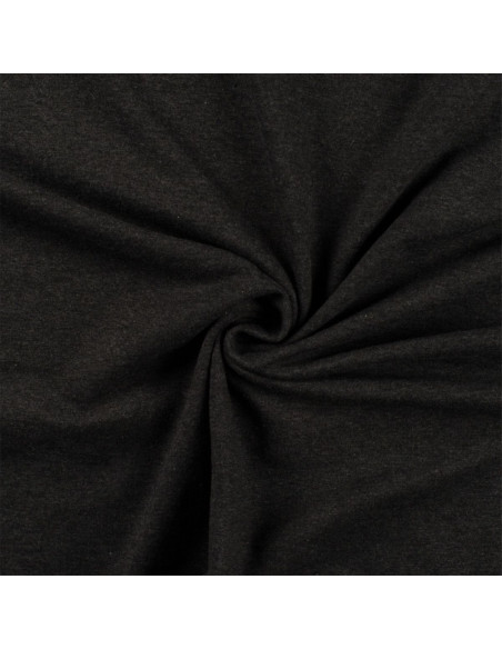 Dark heather gray cotton jersey fabric