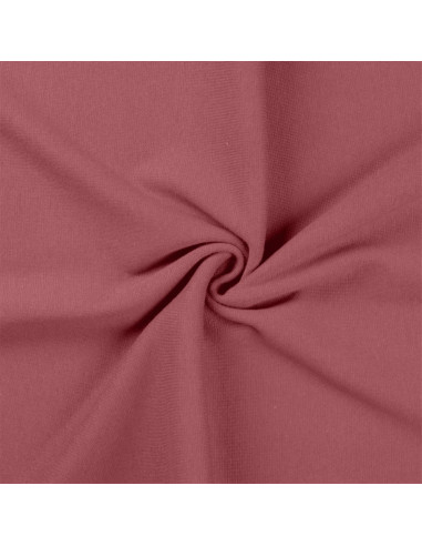 Ribbed jersey fabric - Rosewood