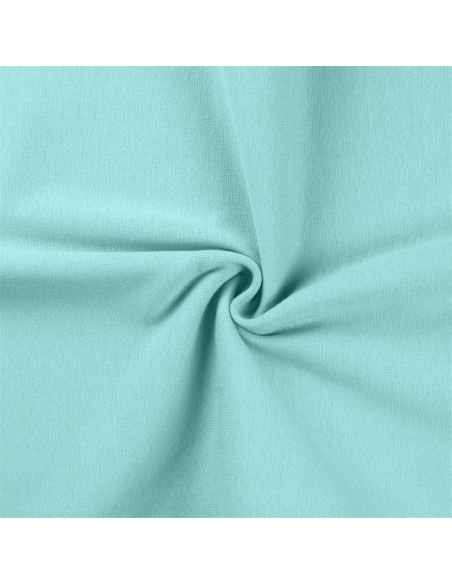 Ribbed jersey fabric - Aqua green