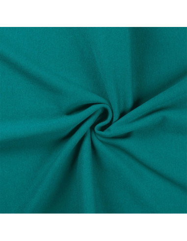 Light petrol blue ribbed jersey fabric