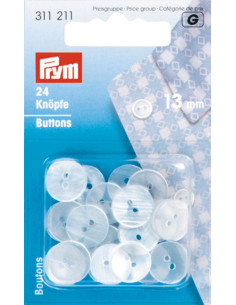 Imitation mother-of-pearl blouse buttons - 13 mm