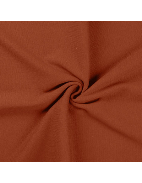 Ribbed jersey fabric - Terracotta