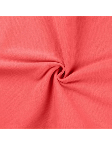 Ribbed jersey fabric - Coral