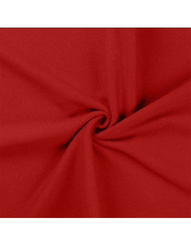 Dark red ribbed jersey fabric