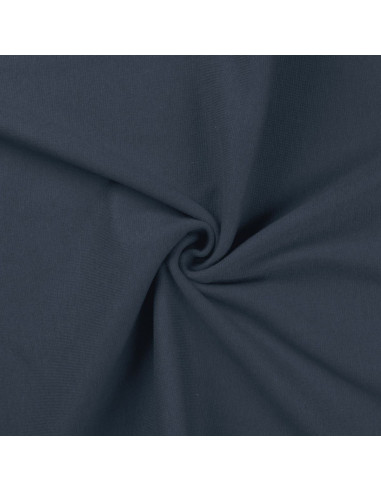 Ribbed jersey fabric - Denim blue