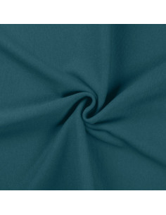 Petrol blue ribbed jersey fabric