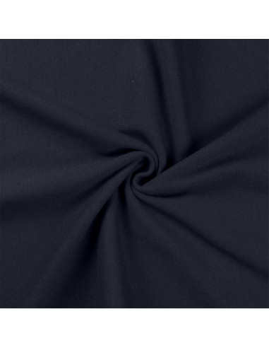 Ribbed jersey fabric - Navy blue