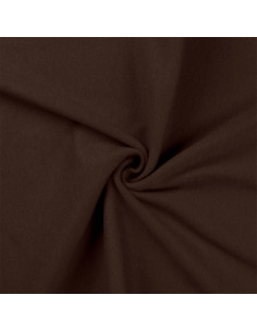 Dark brown ribbed jersey fabric