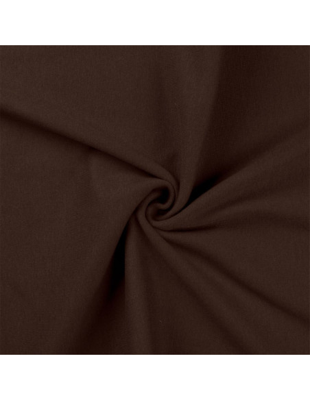 Dark brown ribbed jersey fabric