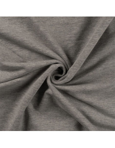 Light heather gray ribbed jersey fabric
