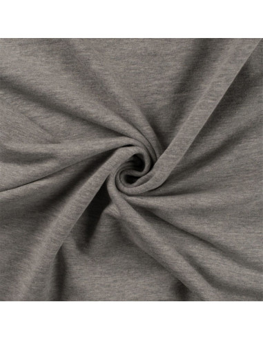 Light heather gray ribbed jersey fabric