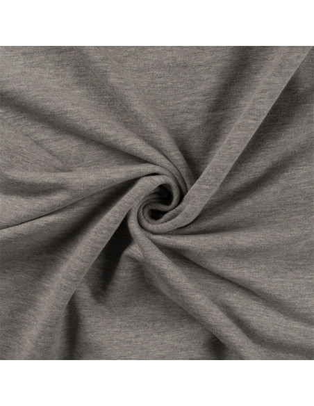 Light heather gray ribbed jersey fabric