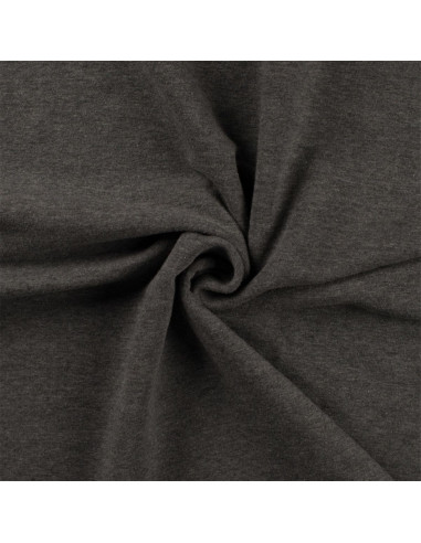 Ribbed jersey fabric - Heather gray