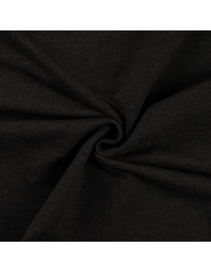 Dark heather gray ribbed jersey fabric