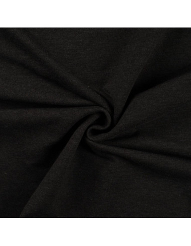 Dark heather gray ribbed jersey fabric